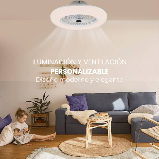 Ventilador de techo con luz LED personalizable